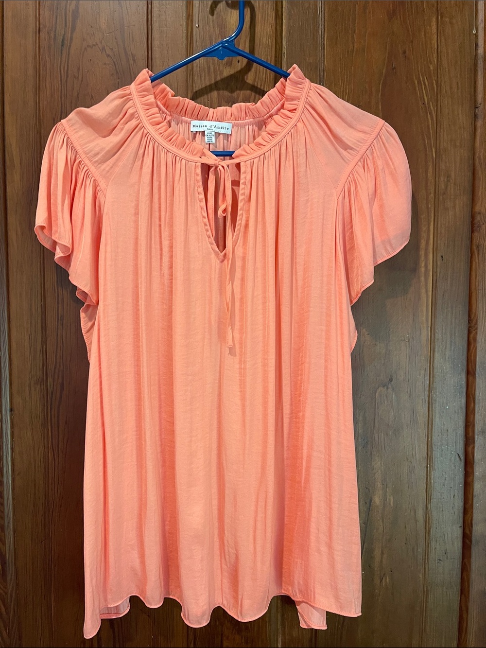 Maison d’Avril Coral Peasant Tunic Top